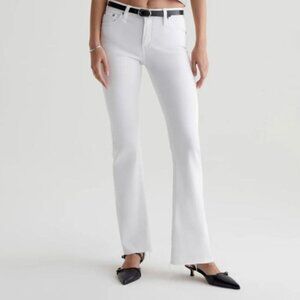 AG Adriano Goldschmied Angel bootcut flared denim jeans white low rise women 32